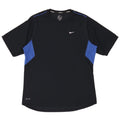 Nike Dri Fit T-shirt top til mænd, stor marineblå farveblok