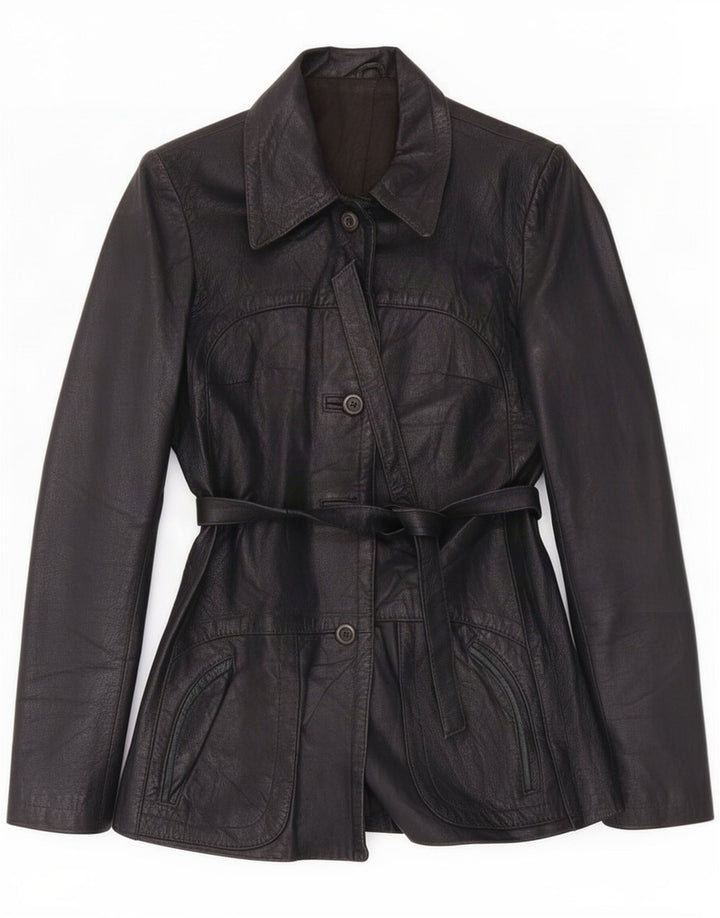 Vintage Dame Læderjakke UK 8 Small Black