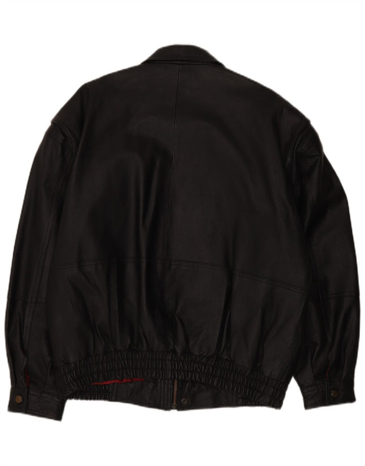 C&A Herre Læderjakke IT 50 Stor Sort Læder