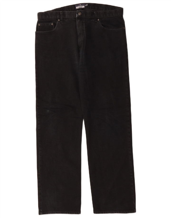 Marks & Spencer Herre Blue Harbor Straight Jeans W36 L31 Sort Bomuld