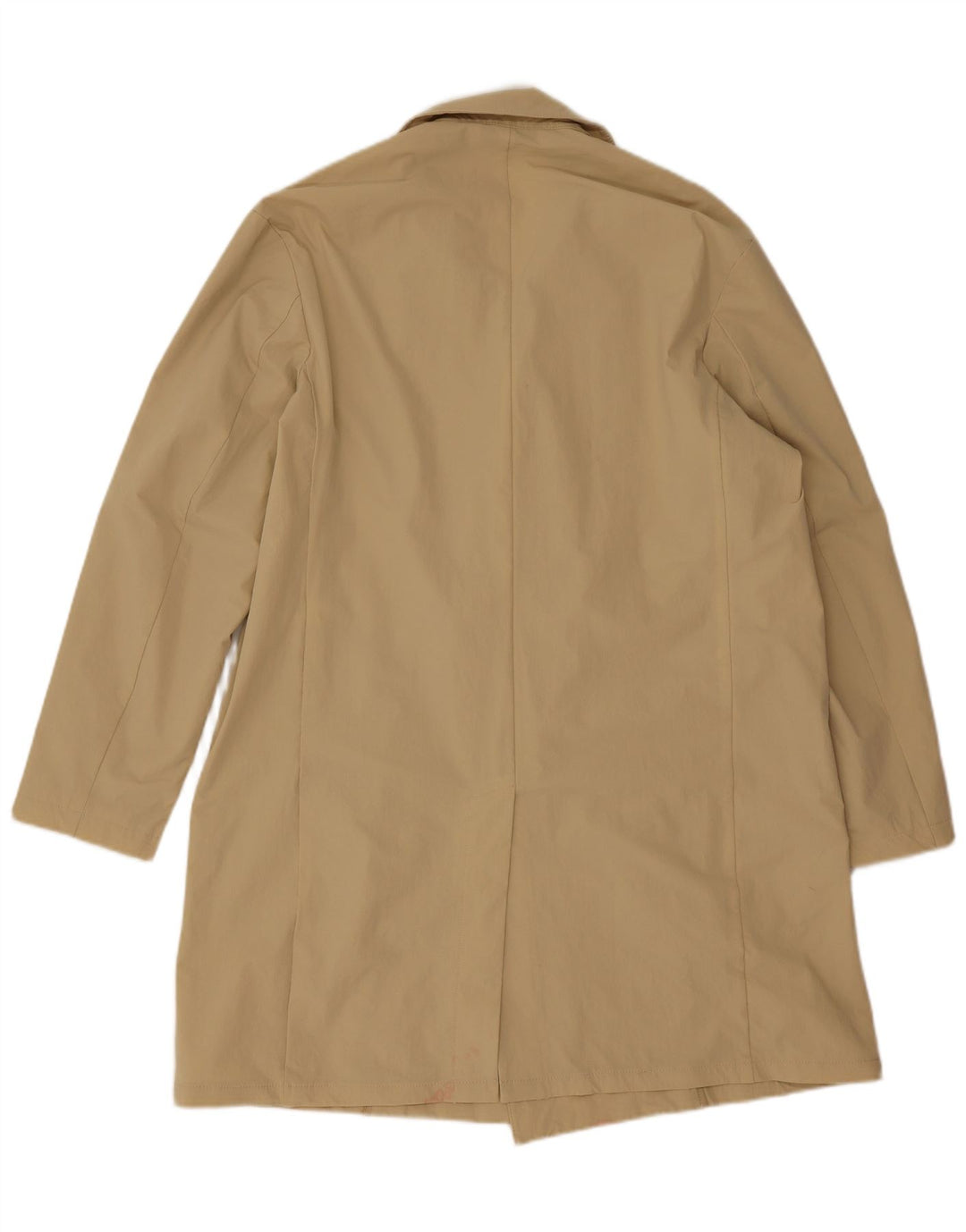 Zara Herre Dobbeltradet Frakke UK 40 Stor Beige Polyamid