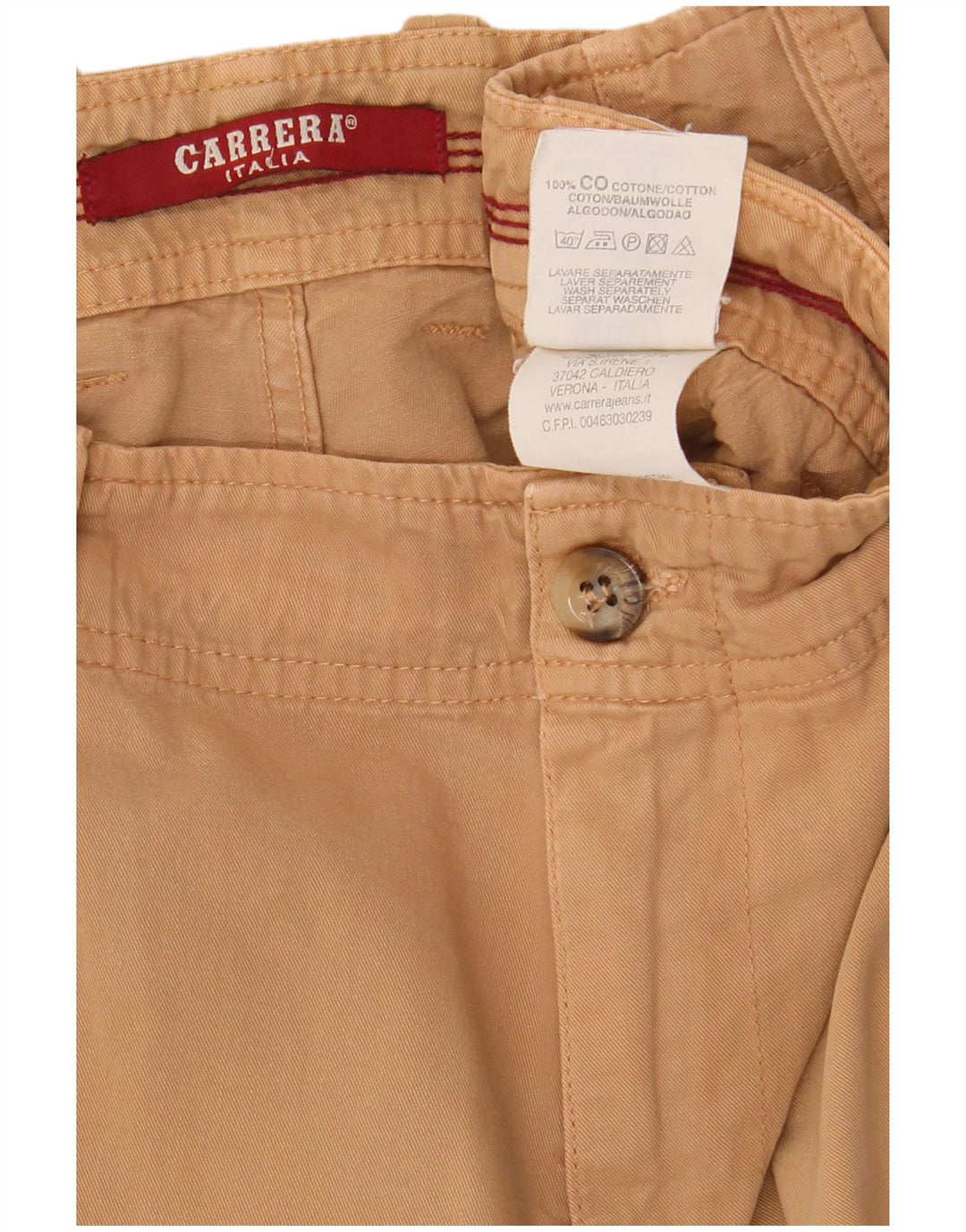 Carrera Herre Cargo Shorts W38 XL Beige Bomuld