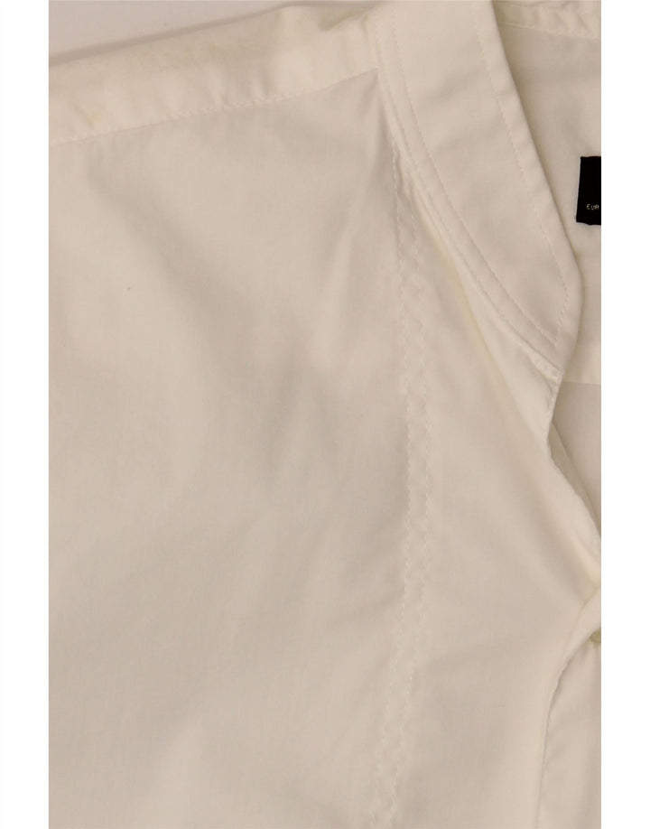ZARA Herre Super Slim Fit skjorte Medium hvid bomuld