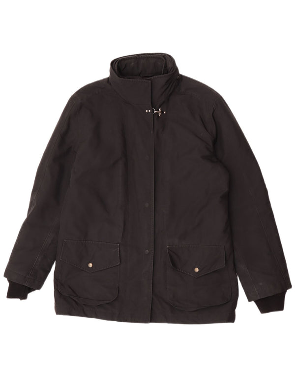 Fay Womens Hooded Duffle Jacket UK 18 XL Black