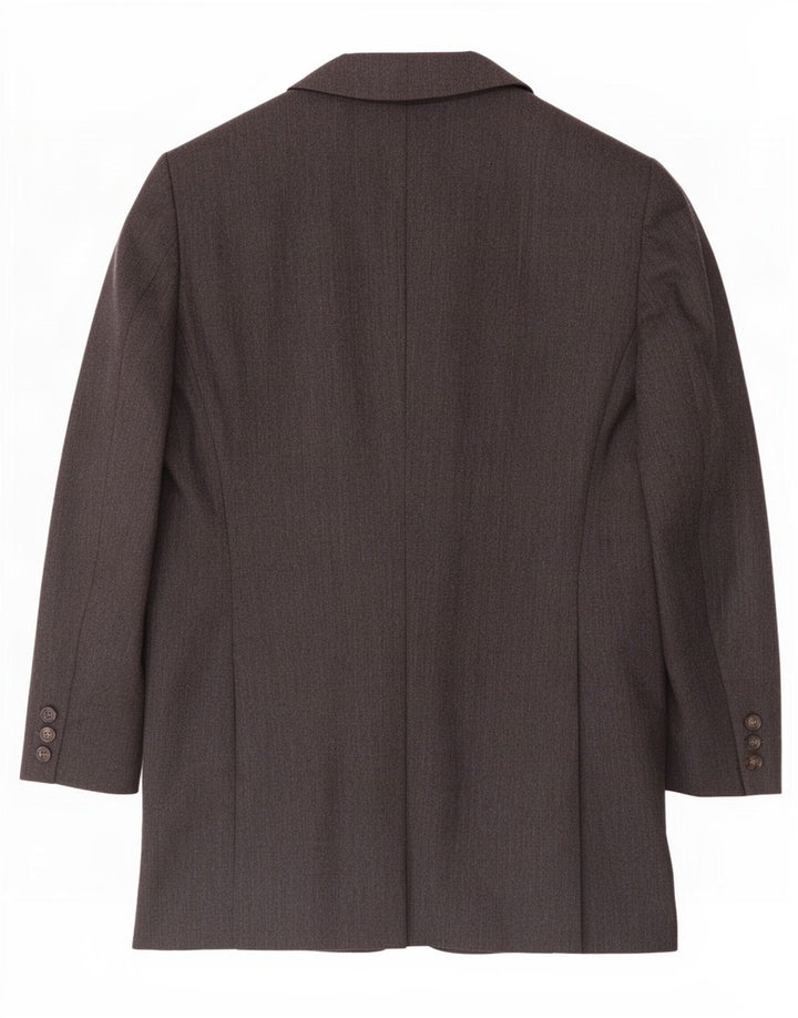Marella Dame 4 Button Blazer Jacket UK 12 Medium Grey Uld