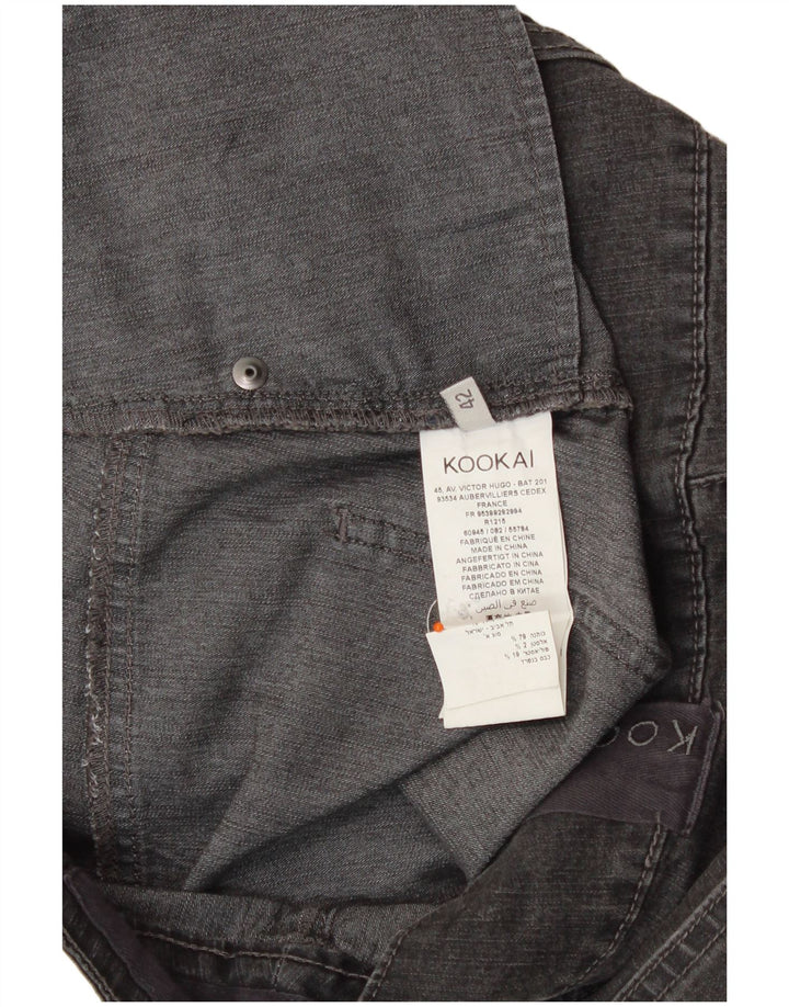 KOOKAI Womens Mini Denim Skirt IT 42 Medium W32 Grey Cotton