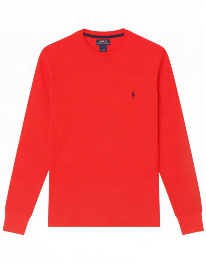 Polo Ralph Lauren Herre Regular Top Langærmet Lille Rød Bomuld