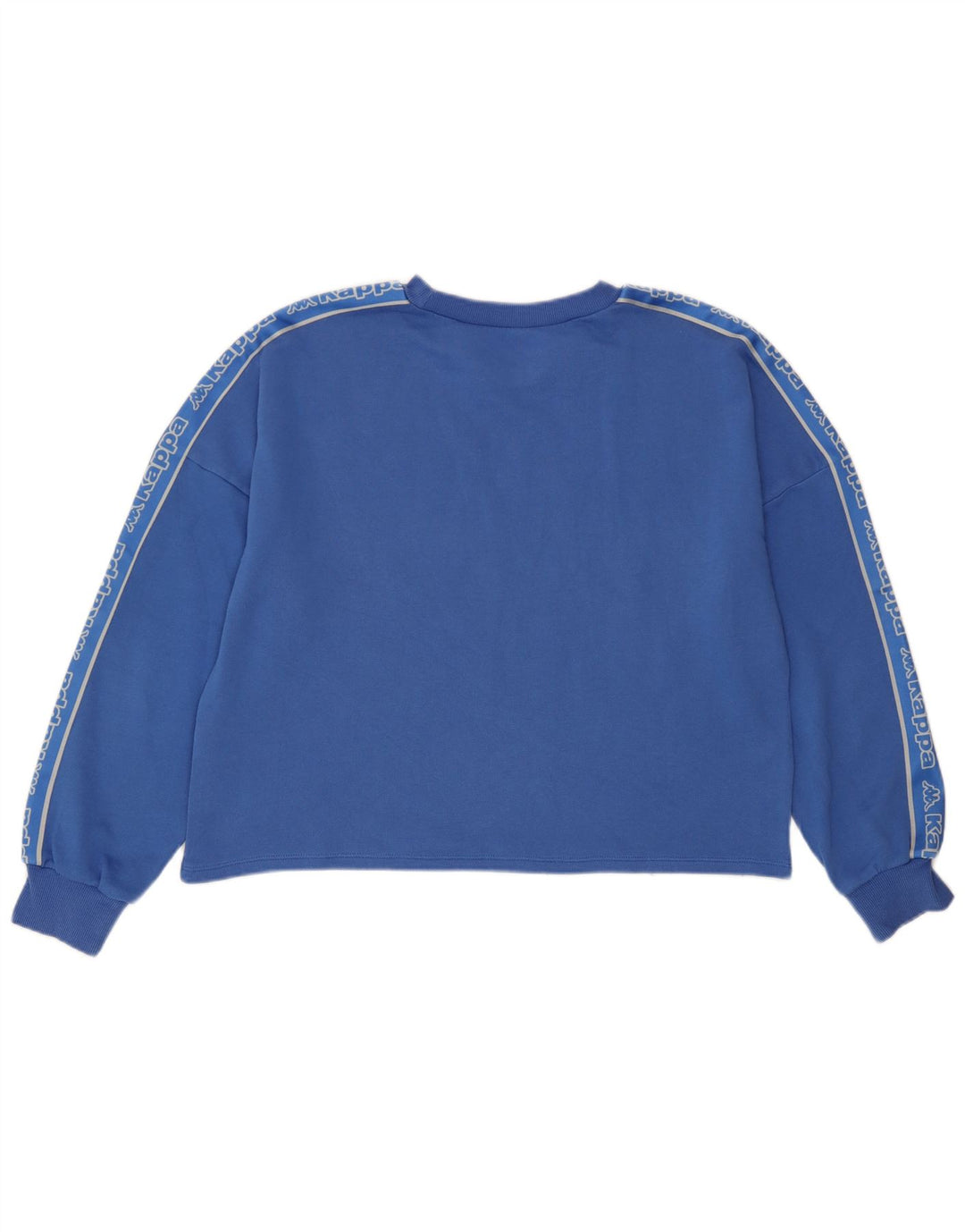 Kappa Womens Oversized Crop Graphic Sweatshirt Jumper UK 14 Medium Blue