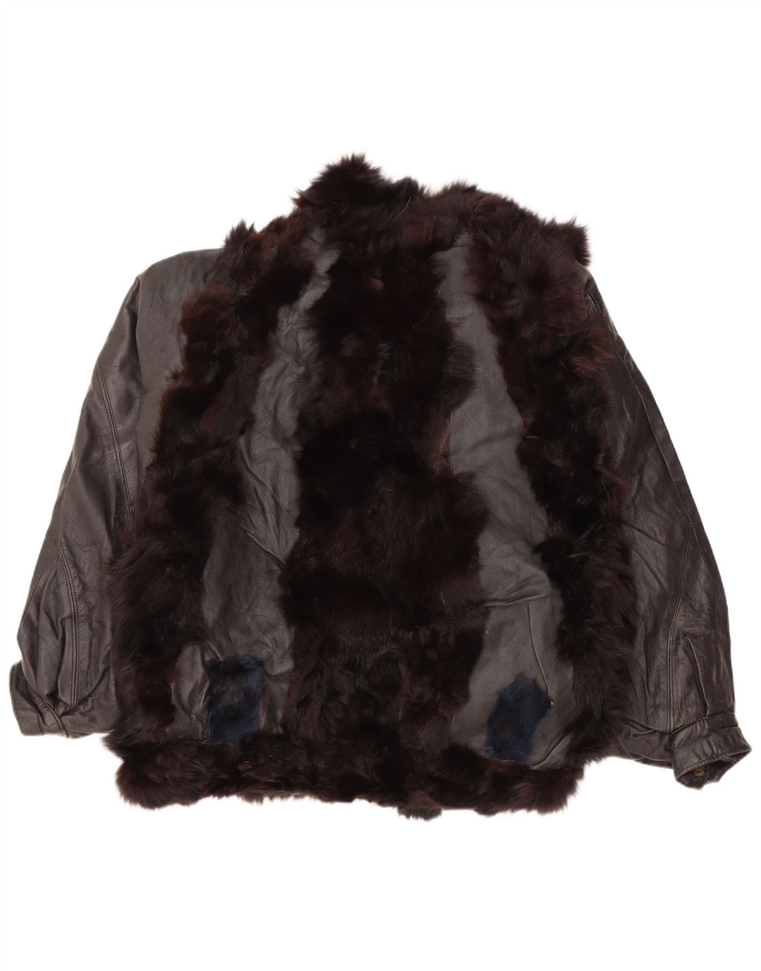 Vintage damepels læderjakke UK 14 Medium Sort