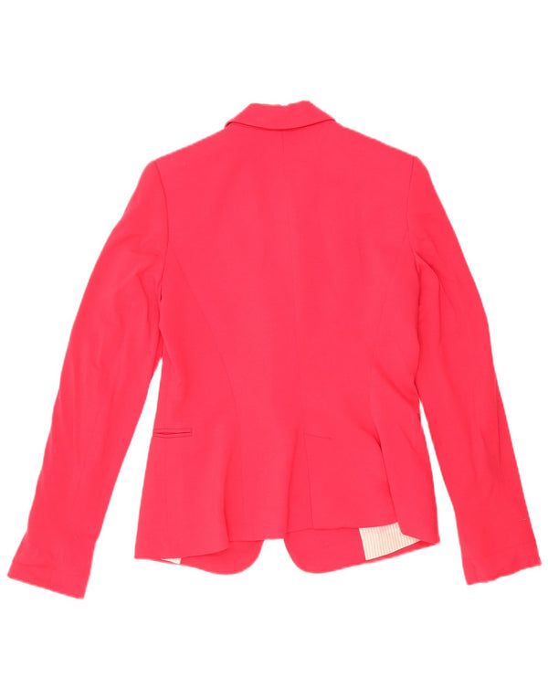 Zara Dame 1-knaps blazerjakke UK 12 Medium Pink Viscose