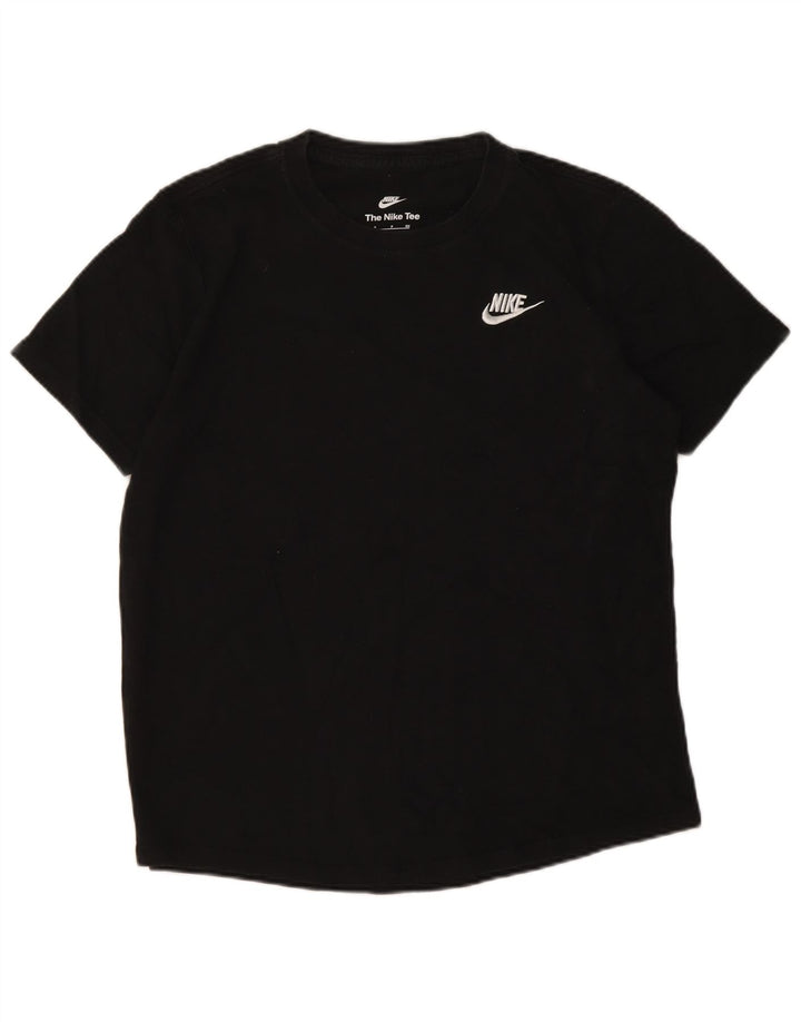 Nike Dame T-Shirt Top UK 10 Small Black Bomuld