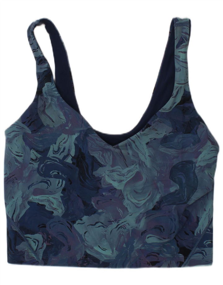 Lululemon Dame Sport BH Top US 6 Medium Blue Floral