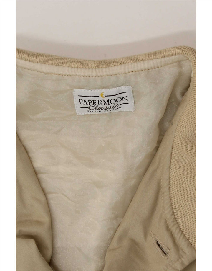 Papermoon Herre Bomber Jacket UK 38 Medium Beige