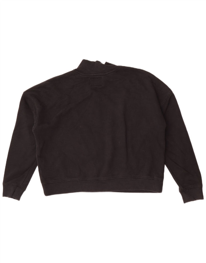 Jack Wills Dame Oversized Grafisk Sweatshirt Jumper UK 16 Large Sort
