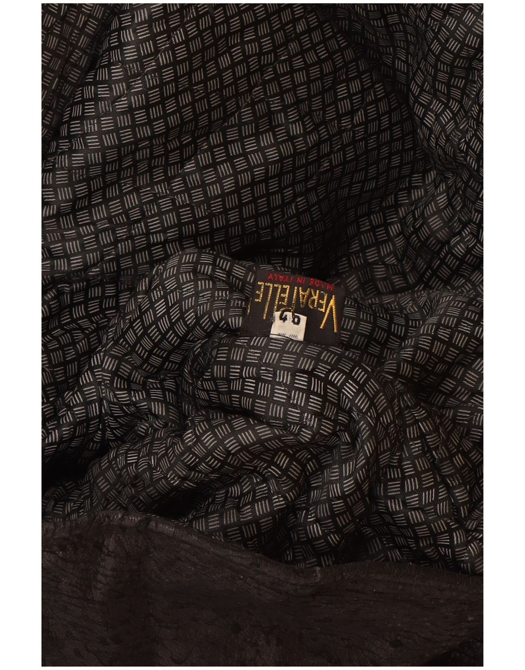 Vintage oversize læderjakke til kvinder IT 46 Stor sort læder