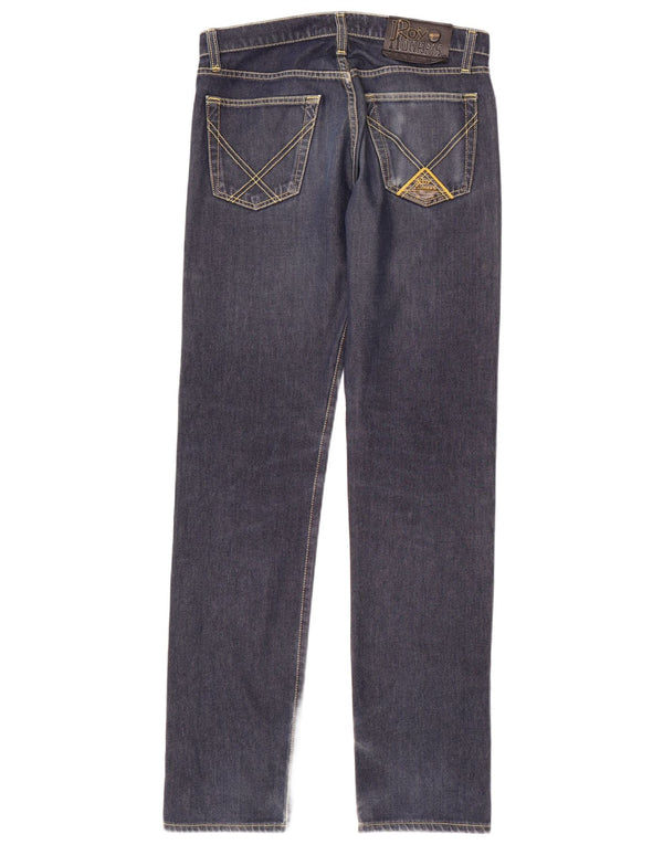 Roy Rogers Dame Slim Jeans IT 46 Large W32 L34 Marineblå Bomuld