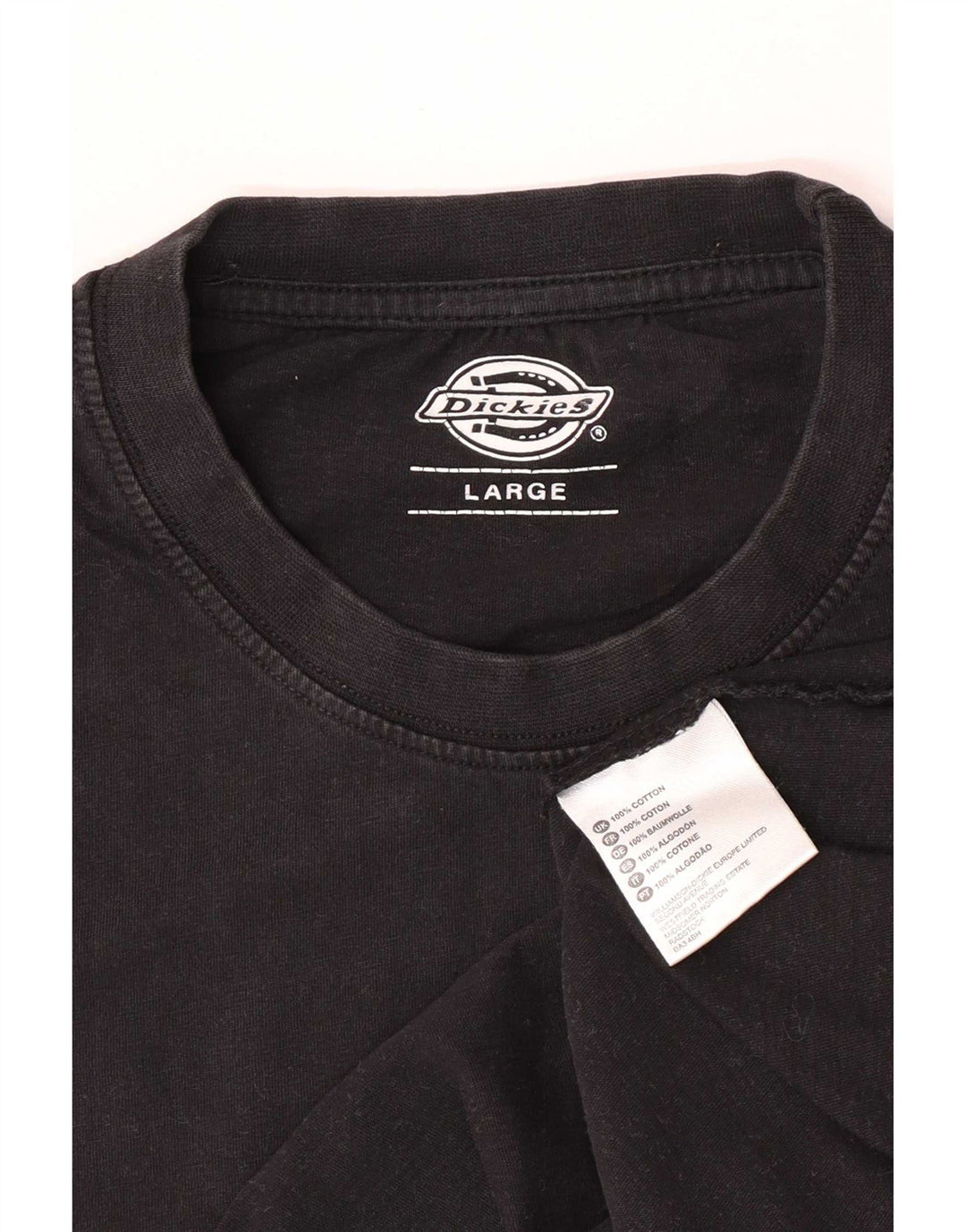Dickies Herre T-Shirt Top Stor Sort Bomuld