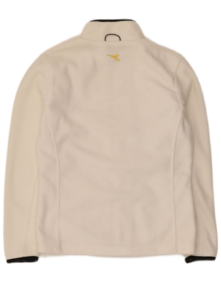 Diadora Dame Fleecejakke UK 14 Medium White Polyester