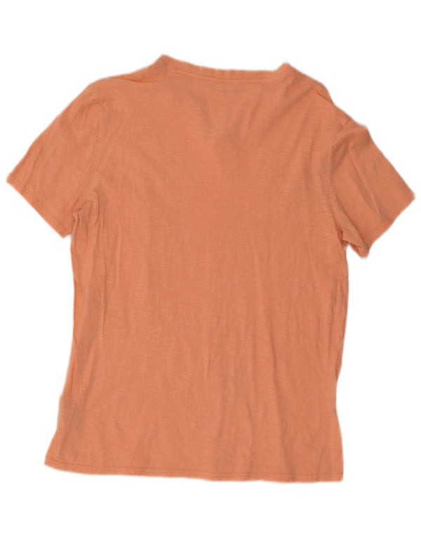Calvin Klein Dame Kortærmet Grafisk T-Shirt Top UK 12 Medium Orange