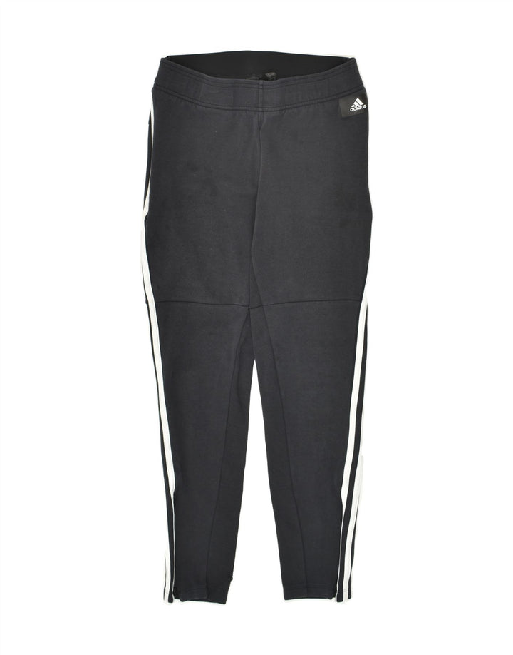 ADIDAS Womens Tracksuit Trousers UK 8/10 Small Black Cotton | Vintage Adidas | Thrift | Second-Hand Adidas | Used Clothing | Messina Hembry 