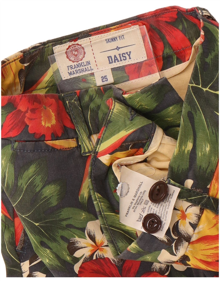 Franklin Marshall Dame Daisy Chinobukser W25 L30 Flerfarvet blomster