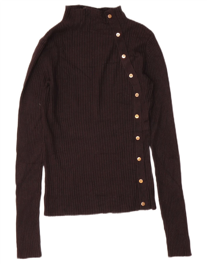 Topshop Dame Cardigan Sweater UK 10 Small Black Viscose