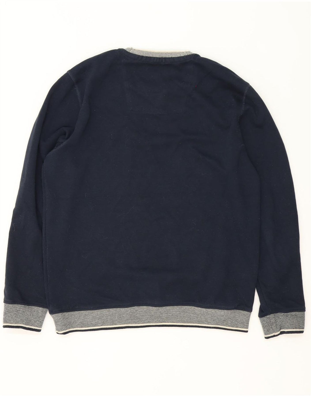 Crew Beklædning Herre Sweatshirt Jumper Large Navy Blue Colourblock Polyester