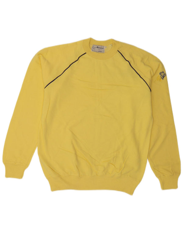 Vintage herre Regular Fit Sweatshirt Jumper XL Gul bomuld