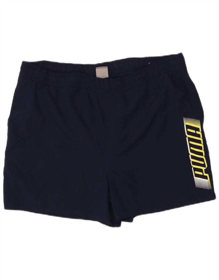 Puma Herre grafiske sportsshorts XL marineblå polyester