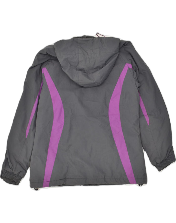 MOUNTAIN WAREHOUSE Womens Hooded Windbreaker Jacket UK 10 Small Grey | Vintage Mountain Warehouse | Thrift | Second-Hand Mountain Warehouse | Used Clothing | Messina Hembry 