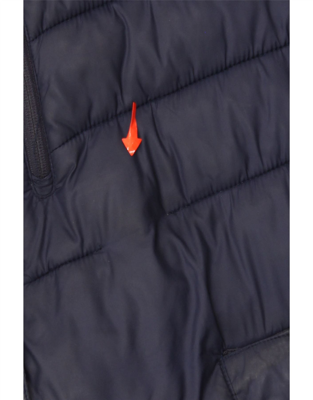 SUPERDRY Womens Hooded Padded Coat UK 14 Large Navy Blue Nylon