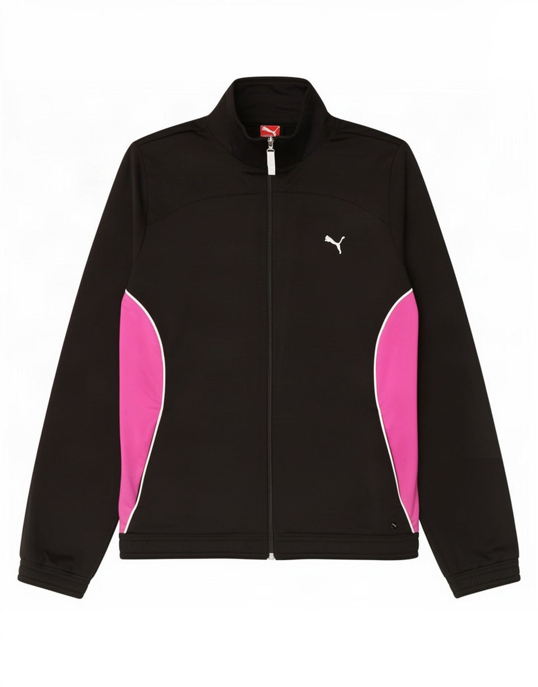 Puma træningsdragt topjakke til kvinder UK 14 Large Black Colourblock Polyester