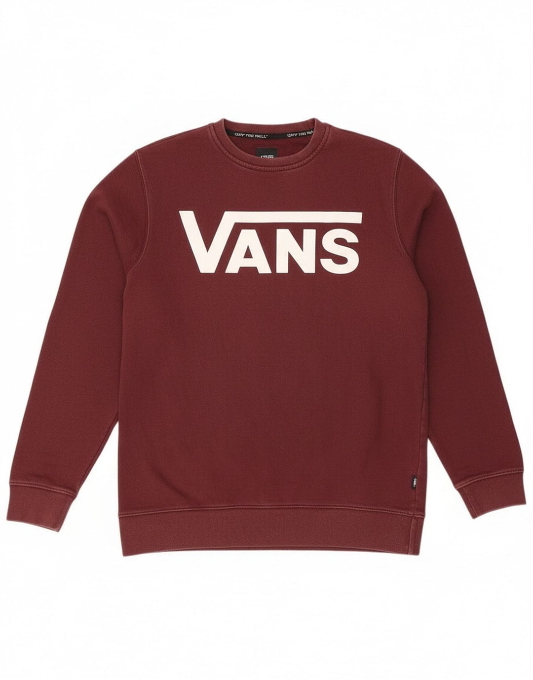 Vans Herre Grafisk Sweatshirt Jumper Lille Bourgogne Bomuld