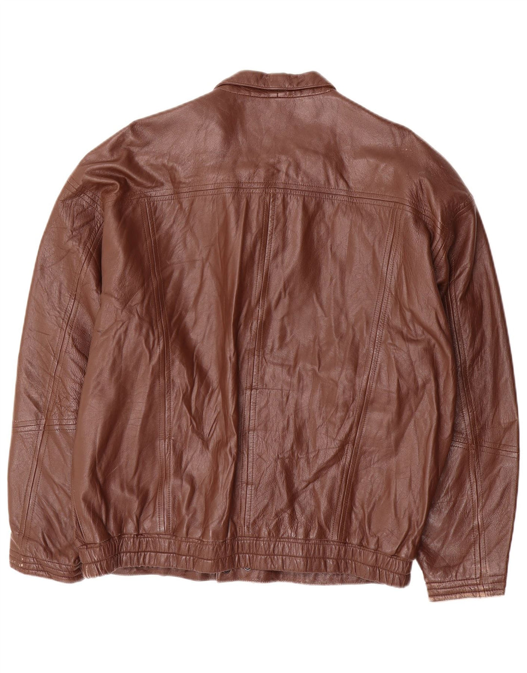 VINTAGE Herre læderjakke UK 38 Medium Brun