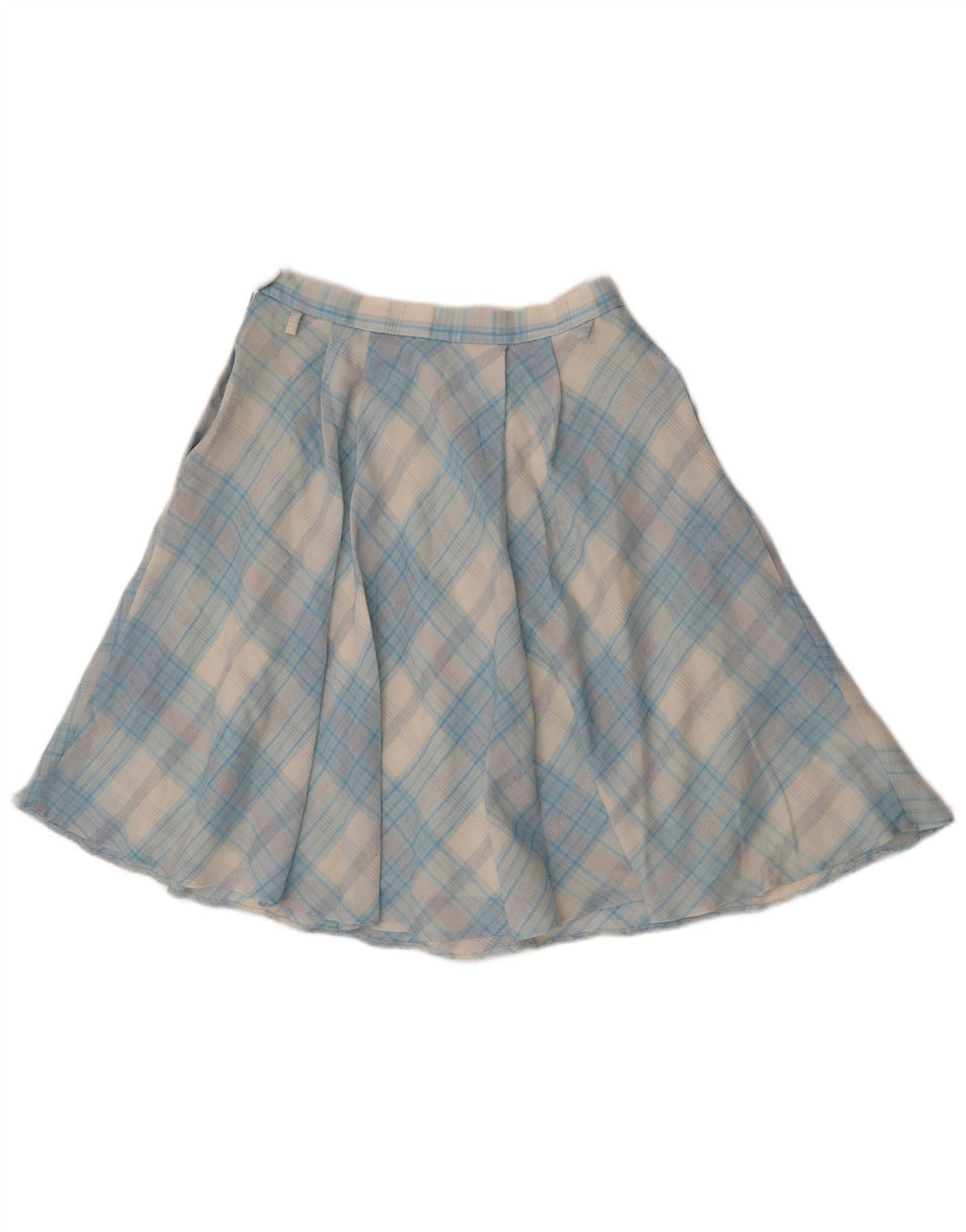 Vintage A-line nederdel til kvinder W29 Medium Blue Check