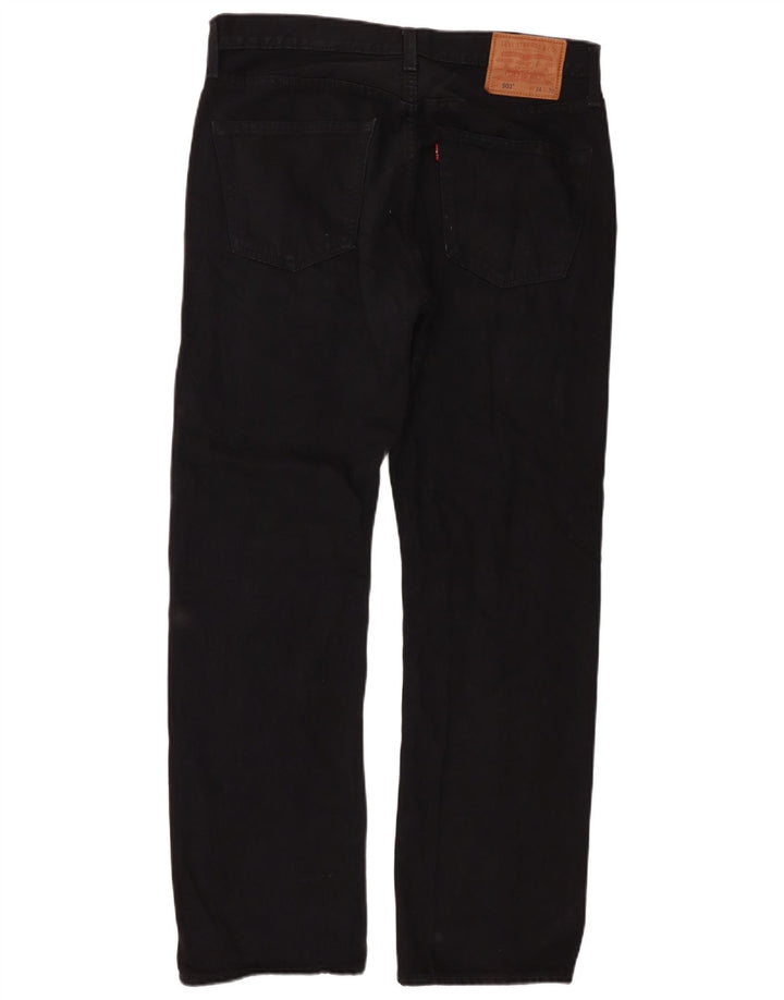 Levi's Herre 501 lige jeans W34 L30 sort bomuld
