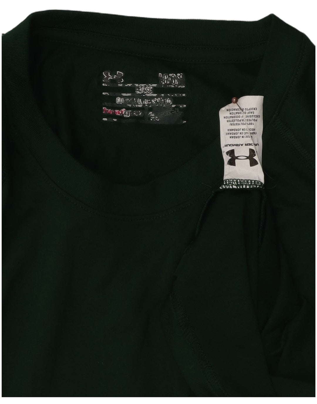 UNDER ARMOUR Herre Heat Gear T-Shirt Top Stor Grøn Polyester