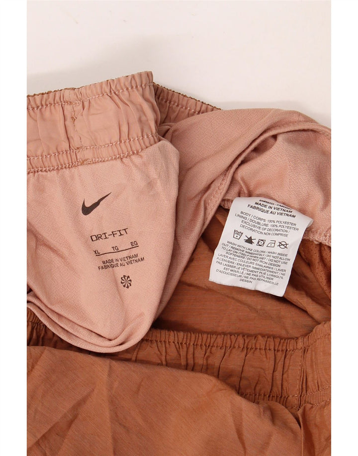 NIKE Dri Fit sportsshorts til kvinder UK 18 XL brun polyester