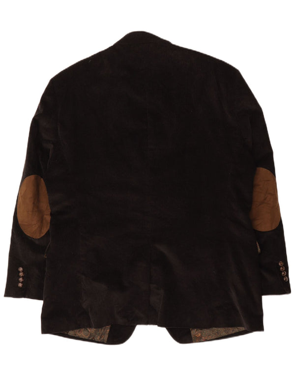 Ralph Lauren Herre 2-knap Corduroy Blazer Jacket UK 44 XL Sort Bomuld