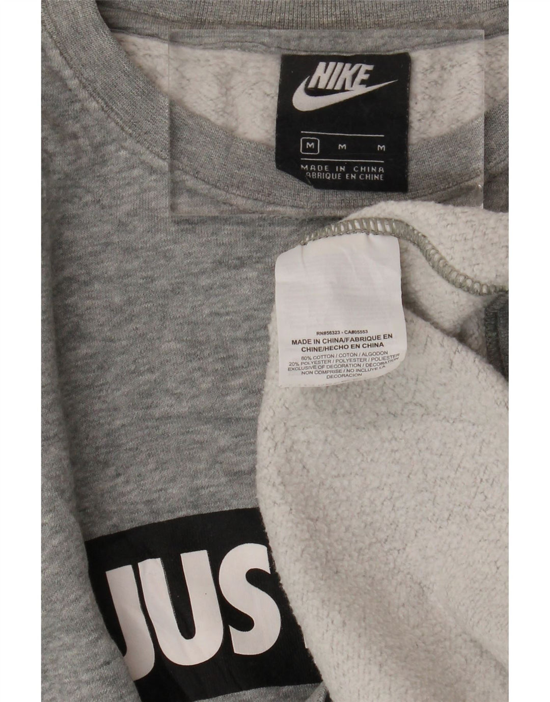 Nike Herre grafisk sweatshirt Jumper Medium Grey Flecked Bomuld