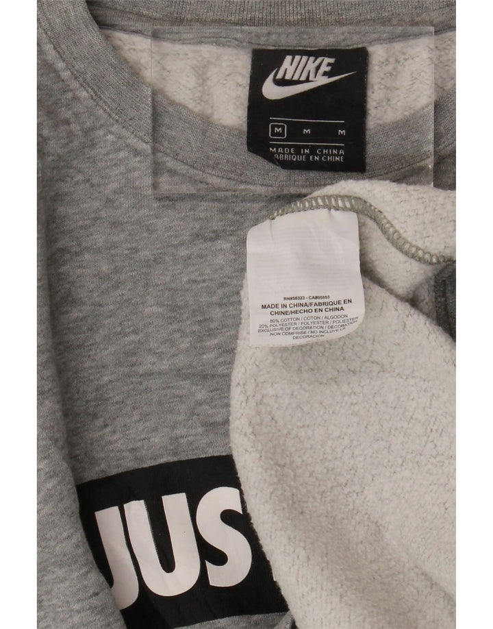 Nike Herre grafisk sweatshirt Jumper Medium Grey Flecked Bomuld
