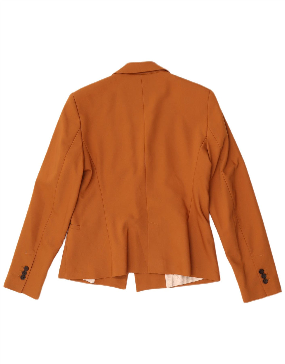 Zara Dame 1 Knap Blazer Jacket UK 14 Stor Beige Polyester