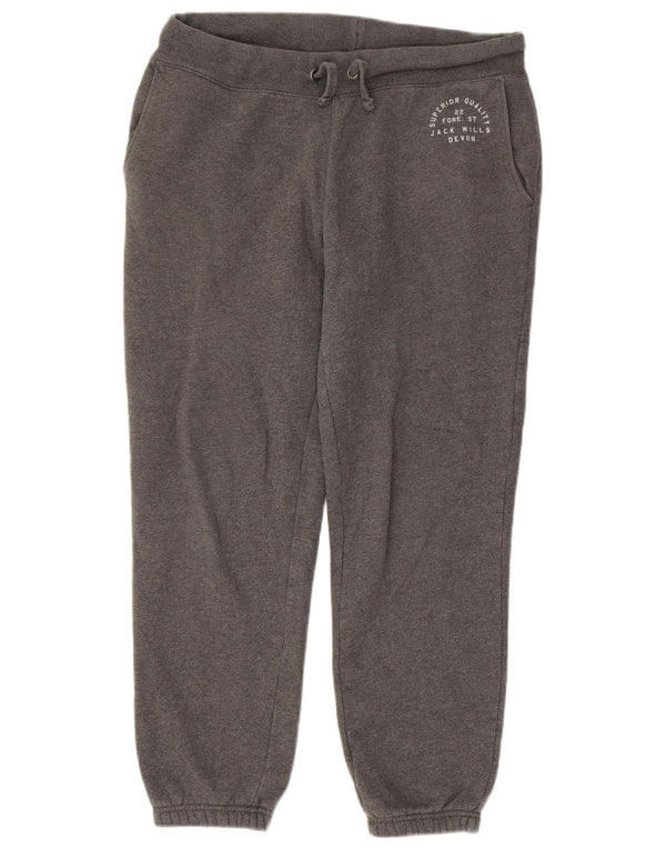 JACK WILLS Dame Slim Fit Træningsdragt Bukser Joggers UK 16 Large Grå