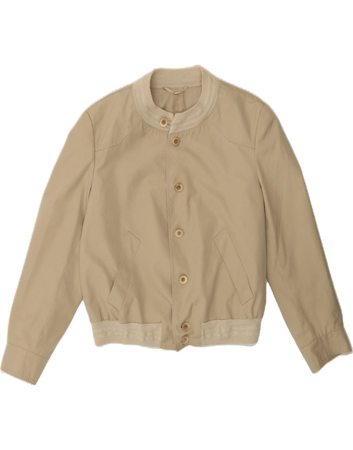 C&A Womens Bomber Jacket UK 14 Large Beige Polyester Vintage C&A and Second-Hand C&A from Messina Hembry 
