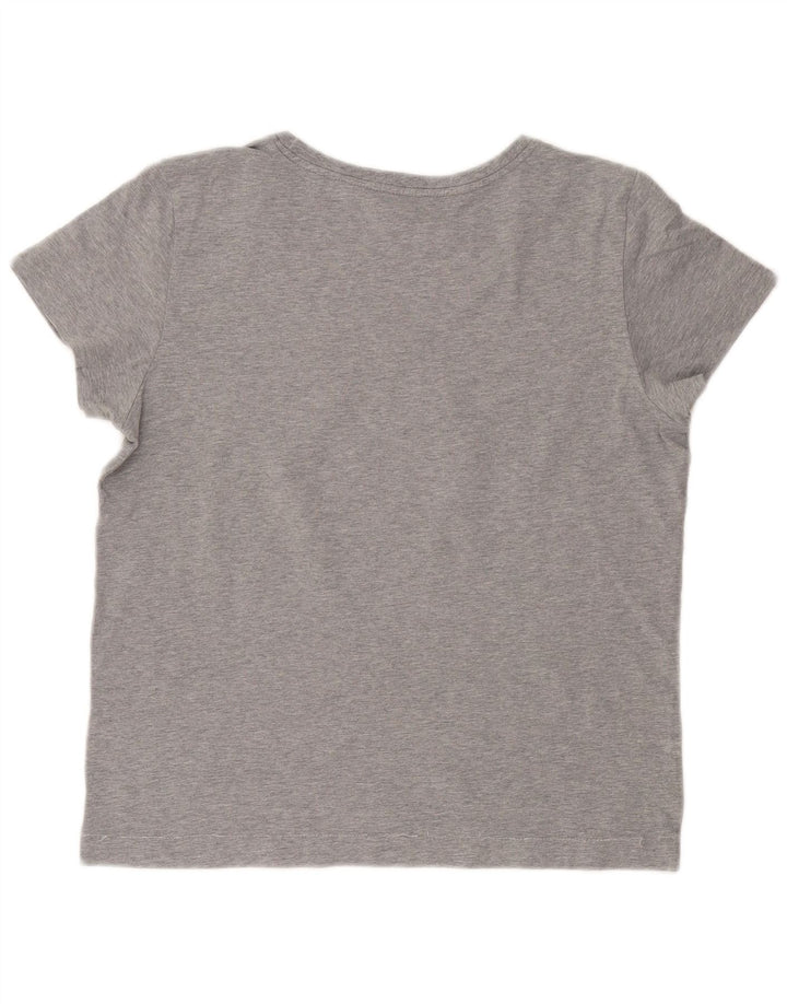 NIKE Womens T-Shirt Top UK 14 Medium Grey