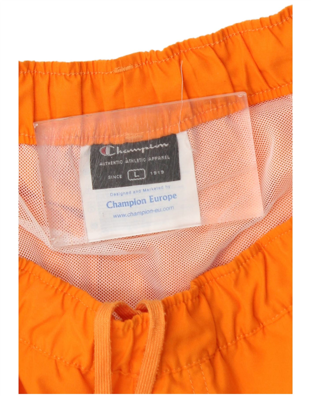 Champion Herre grafiske svømmeshorts Large Orange Colourblock Polyester