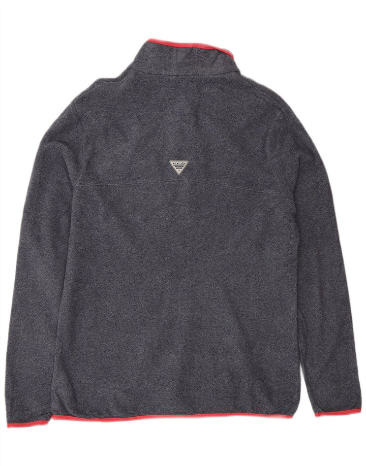 Columbia Womens Button Neck Fleece Jumper UK 18 XL Grå Polyester