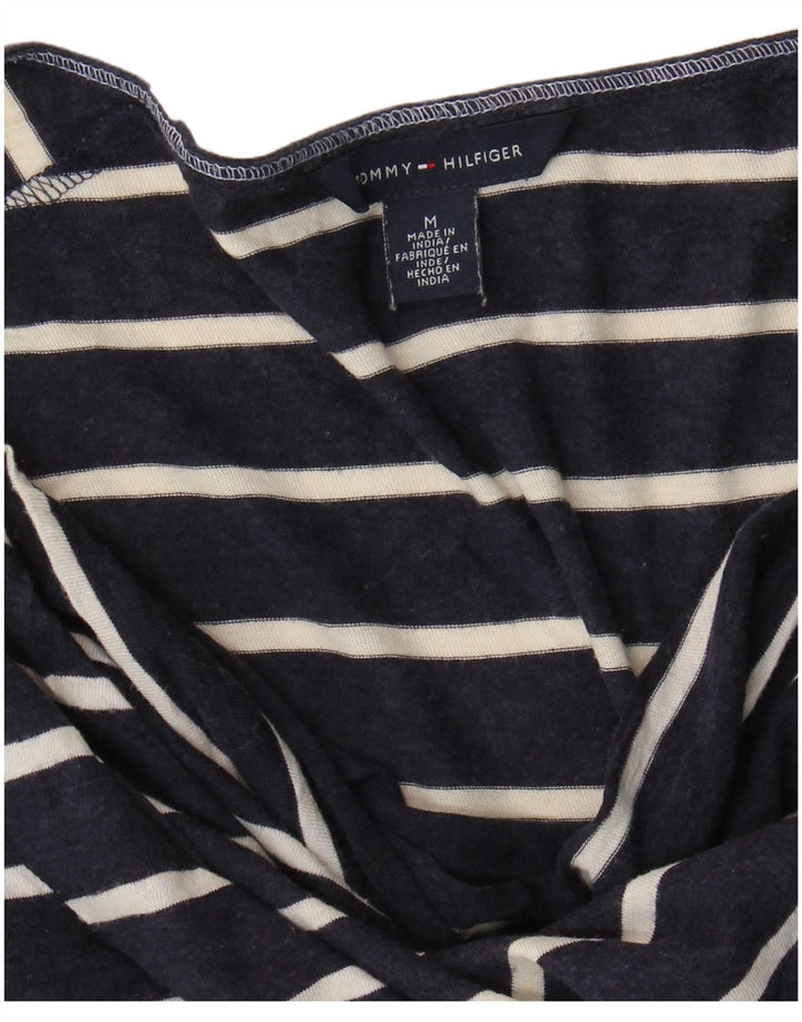 TOMMY HILFIGER T-shirt top til kvinder UK 14 Mellem marineblå stribet