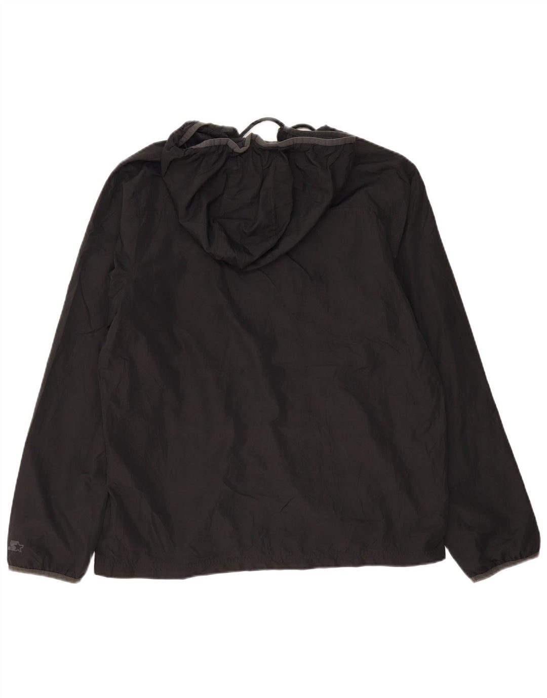 STARTER Regnjakke med hætte til mænd UK 40 Large Grå Colourblock Polyester