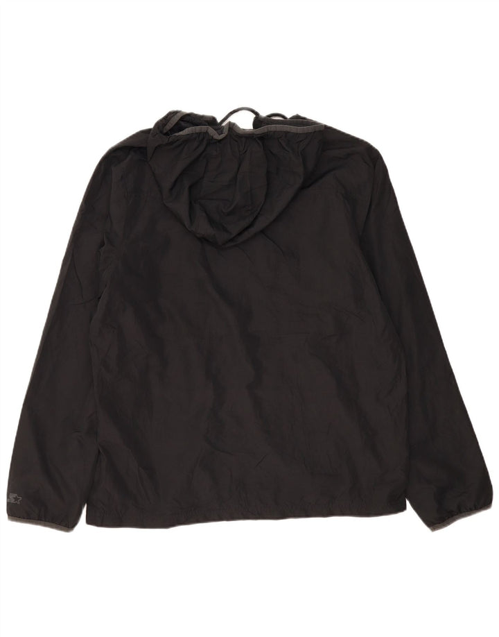 STARTER Regnjakke med hætte til mænd UK 40 Large Grå Colourblock Polyester